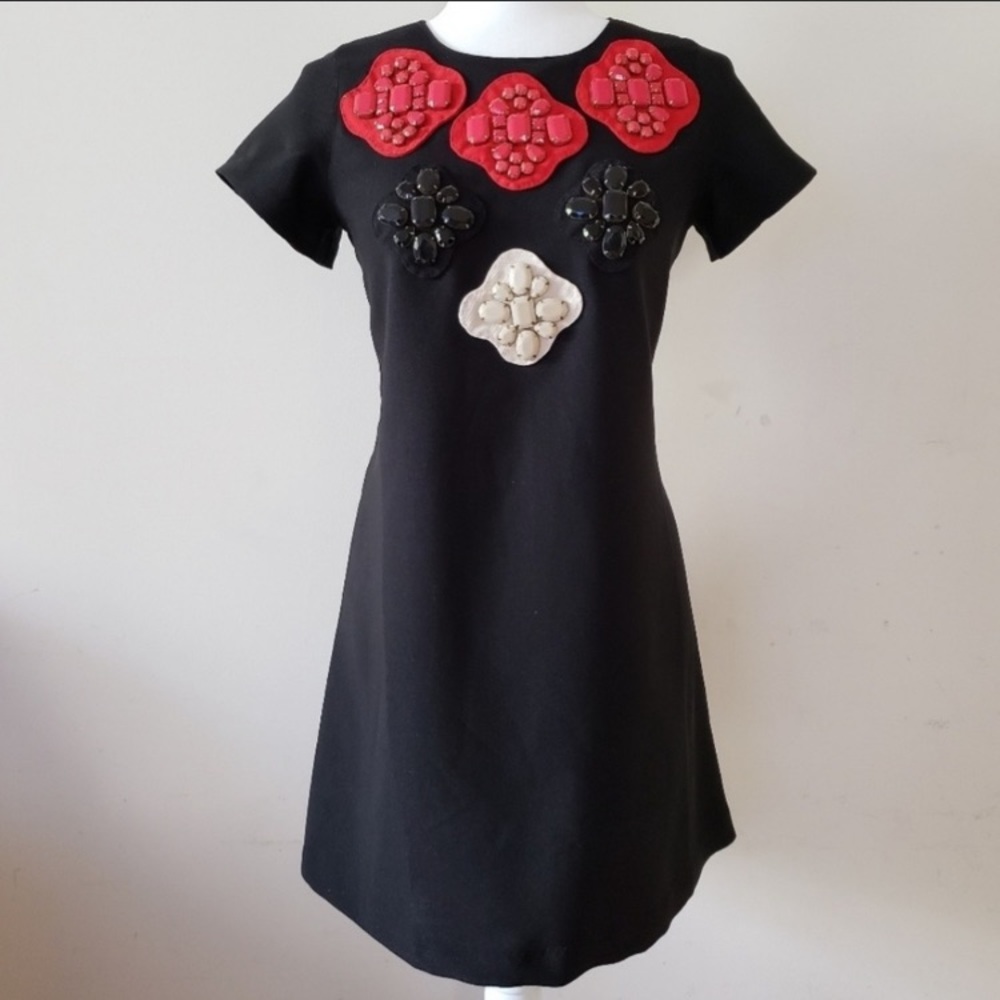 🔥 Karta Red Black and white embellished 👗 dress